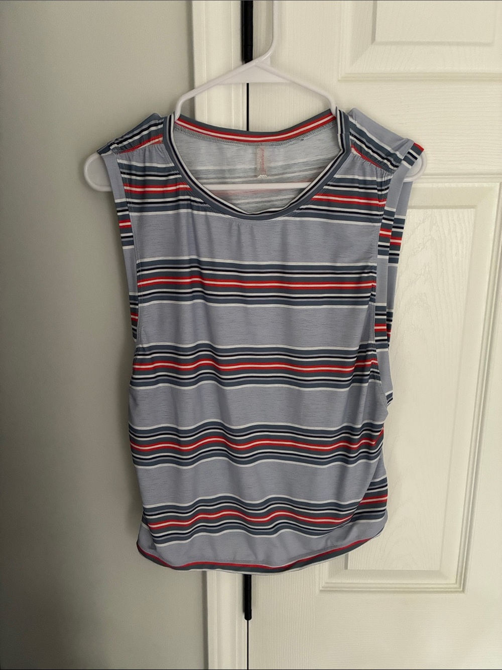 Free People Striped Sleeveless Tank in Light Blue, Navy, and Red